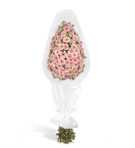 Toz Pembe Gerbera Açılış Çelengi