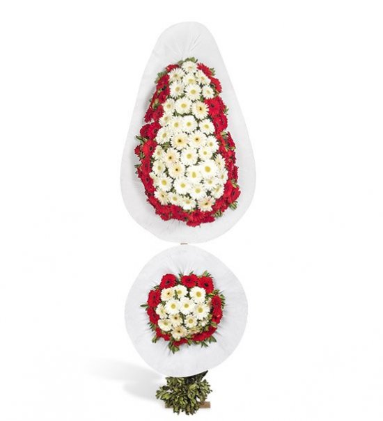 Tatlı Düşler Kırmızı Beyaz Gerbera Kutlama Çelengi
