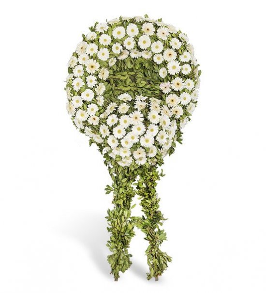 Beyaz Gerberalarla Cenaze Çelengi