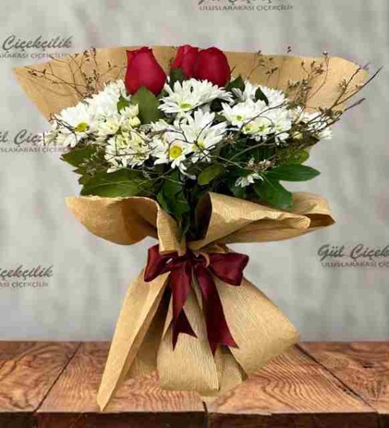 PAPATYA 3 GÜL BUKETİ 