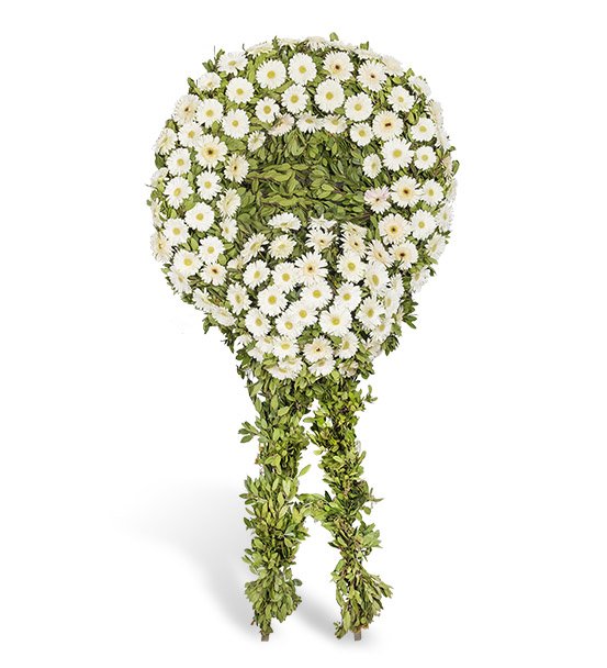 Beyaz Gerberalarla Cenaze Çelengi