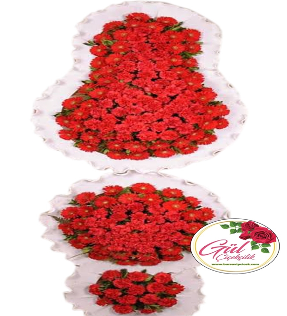 KIRMIZI MUTLULUK GÖSTERİ 3 LÜ ÇELENK